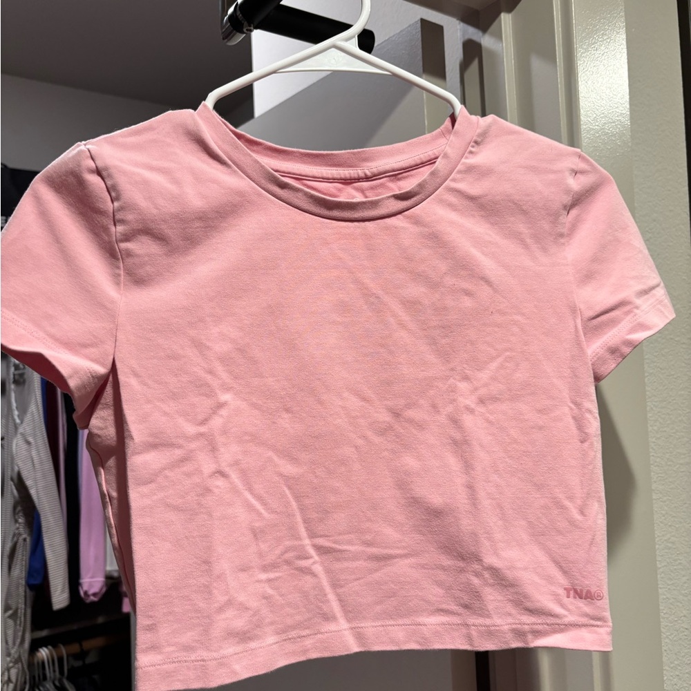 Aritzia TNA Pink Crop Top